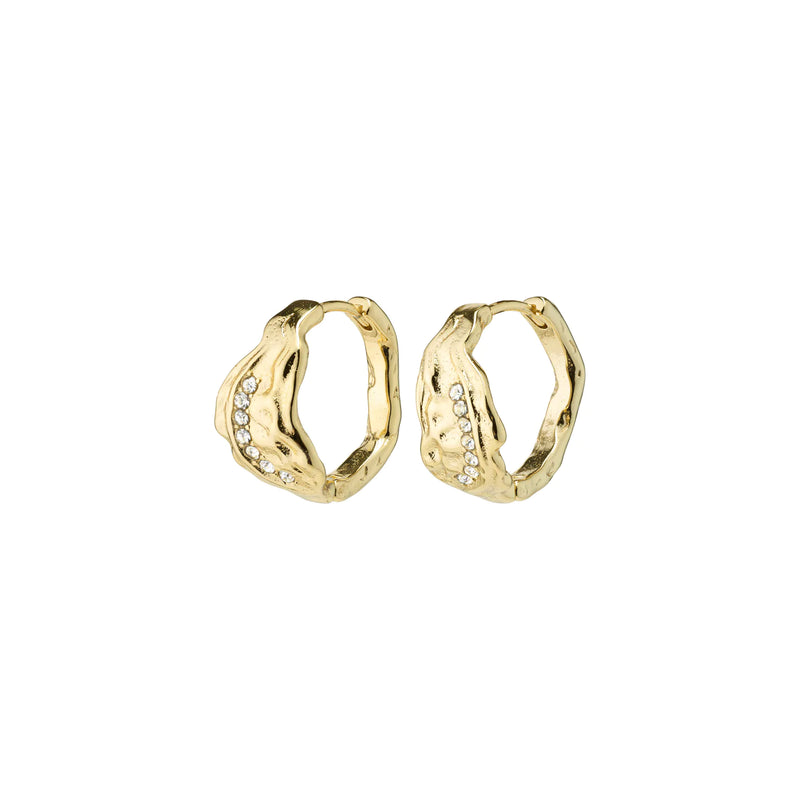 Pia Gold Plated Crystal Hoops