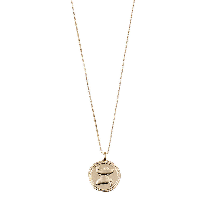 Pisces Gold Plated Necklace