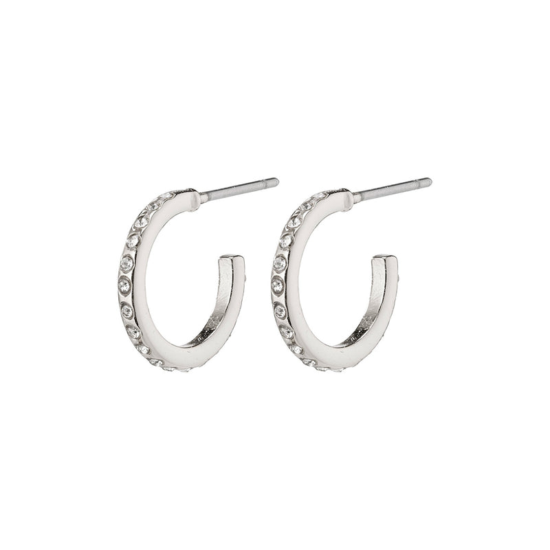Roberta Small Silver Plated Hoops