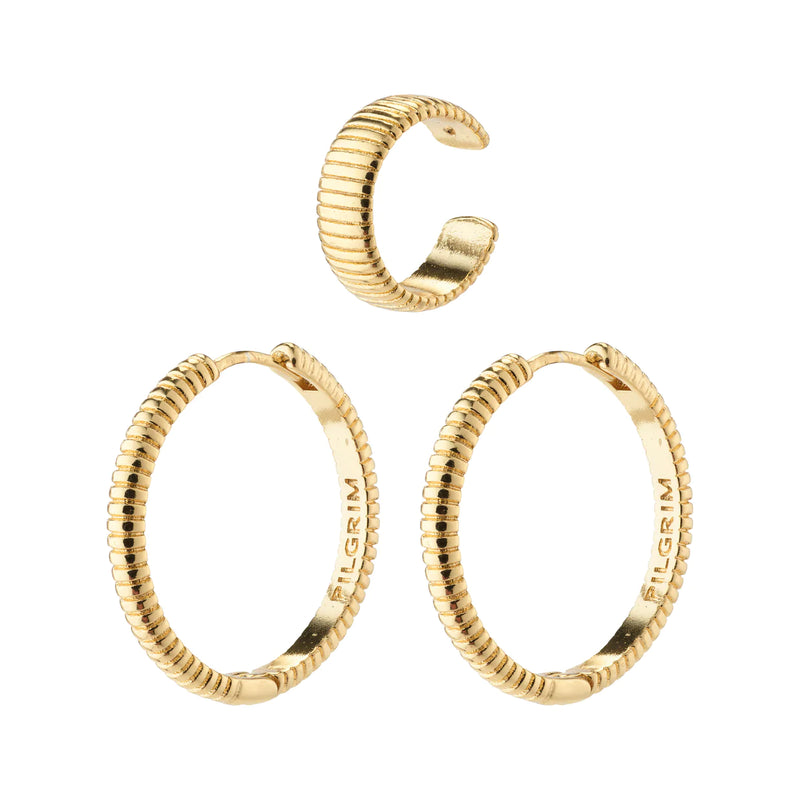 Xena Gold Plated Earring Set