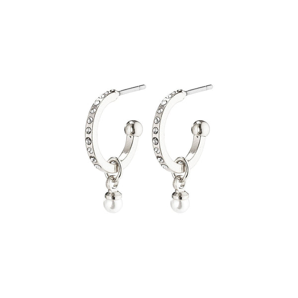Lacey Silver Plated Crystal Earrings
