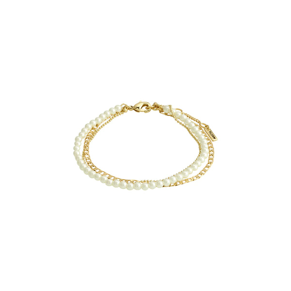 Baker Gold Plated 3-in-1 Pearl Bracelet