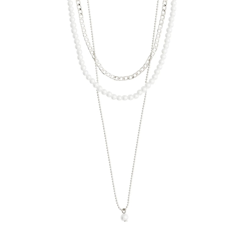 Baker Silver Plated 3-in-1 Necklace Set