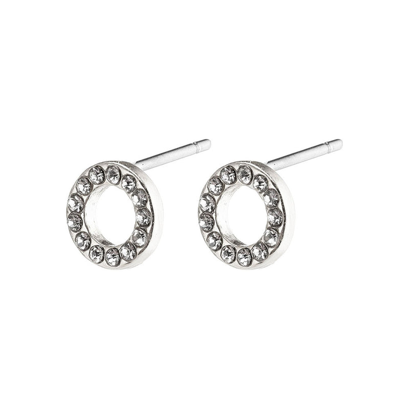 Tessa Silver Plated Crystal Studs