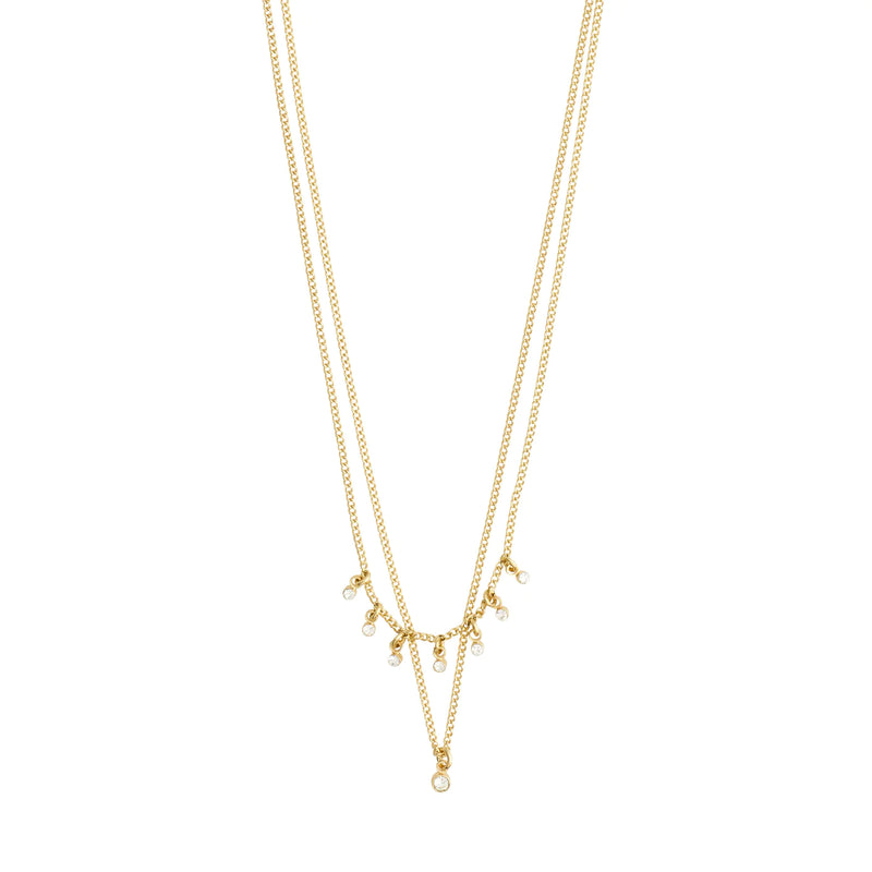 Sia Gold Plated Crystal 2-in-1 Necklace