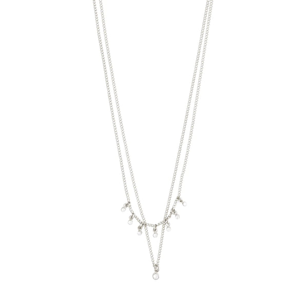 Sia Silver Plated Crystal 2-in-1 Necklace