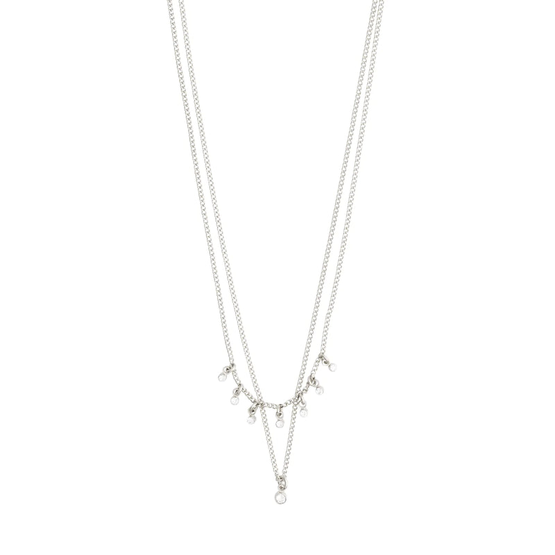 Sia Silver Plated Crystal 2-in-1 Necklace