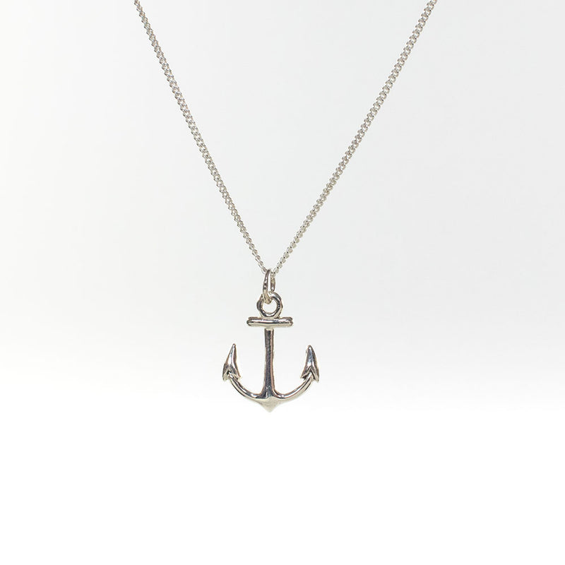 Silver Havana Anchor Necklace
