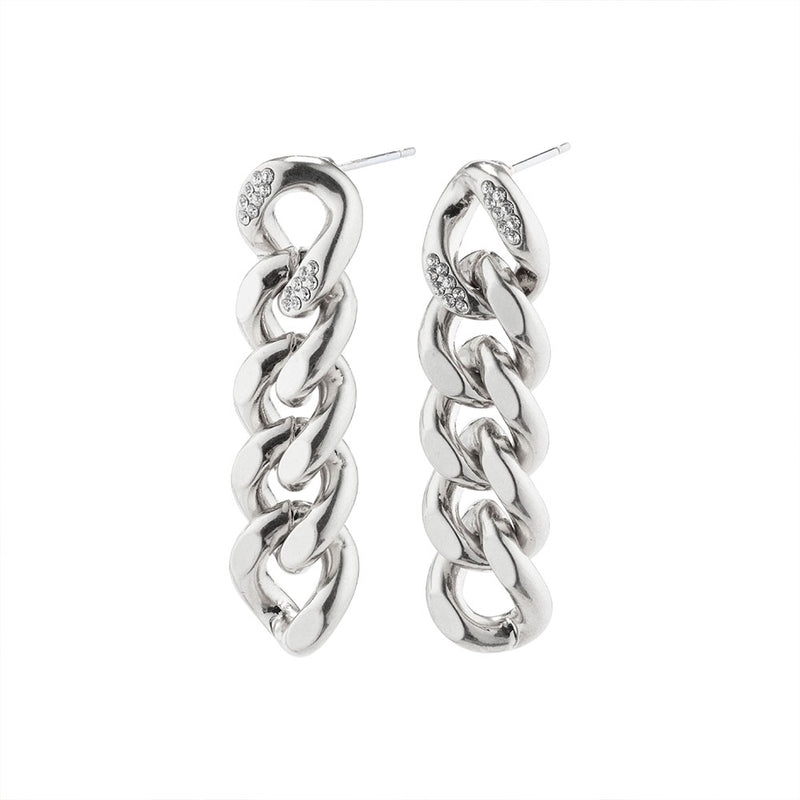 Cecilia Silver Plated Crystal Earrings