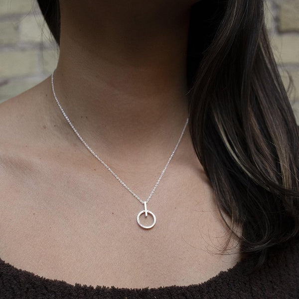 Mod Geometric Silver Necklace