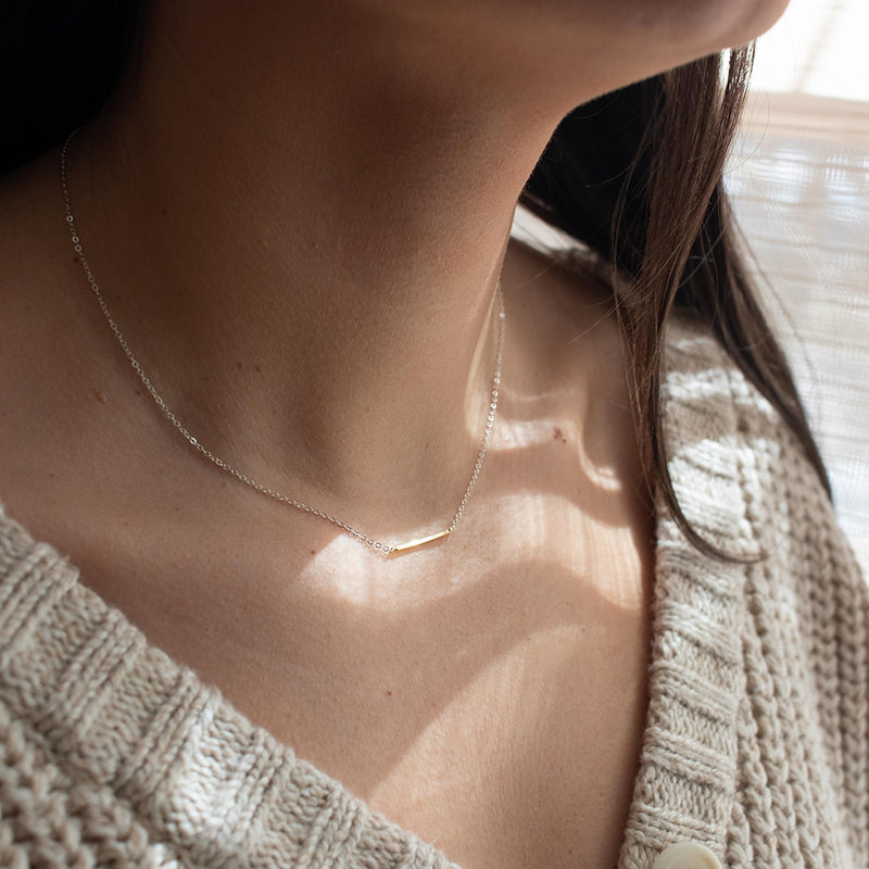 Gold Vermeil Mini Curve Necklace