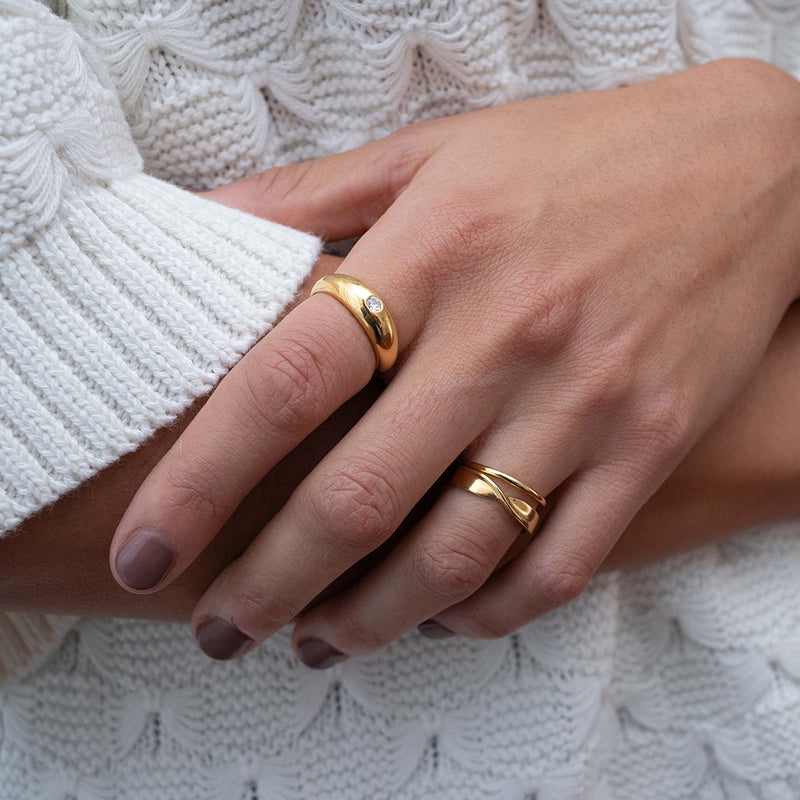 Gold Vermeil Dome Ring