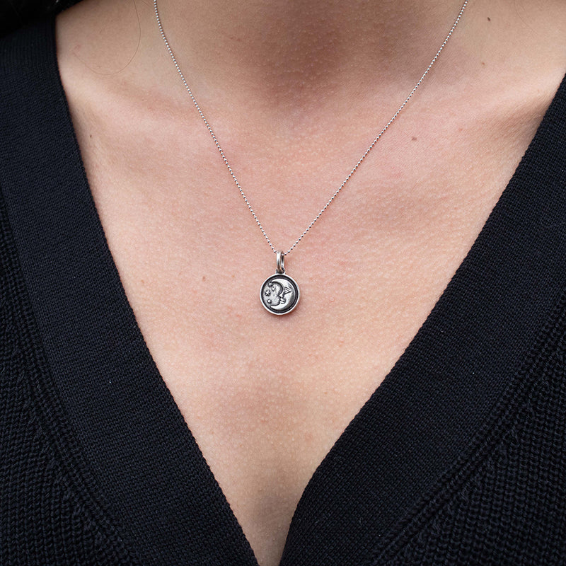 Silver Sun & Moon Necklace