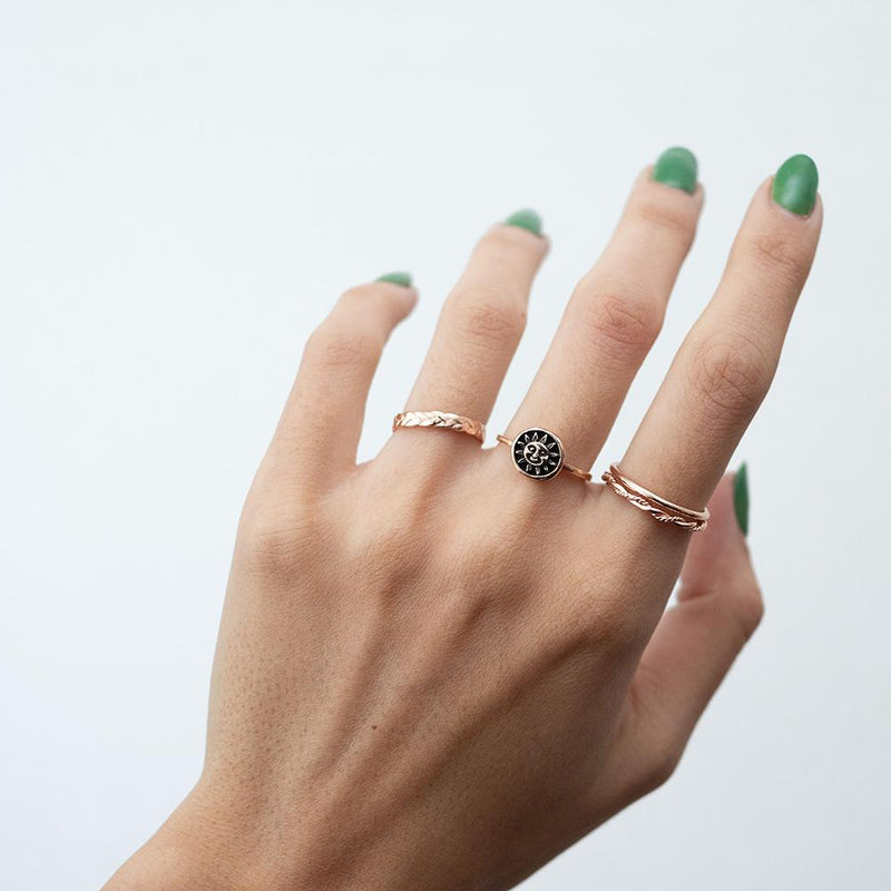 Plain Stackable Rose Gold Plated Ring