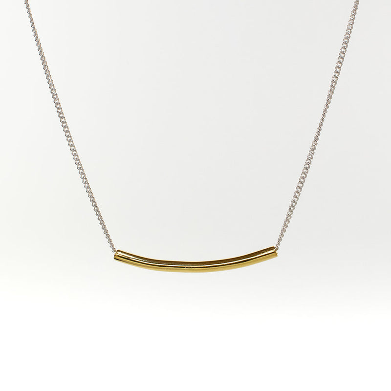 Gold Vermeil Curved Kebaikan Necklace
