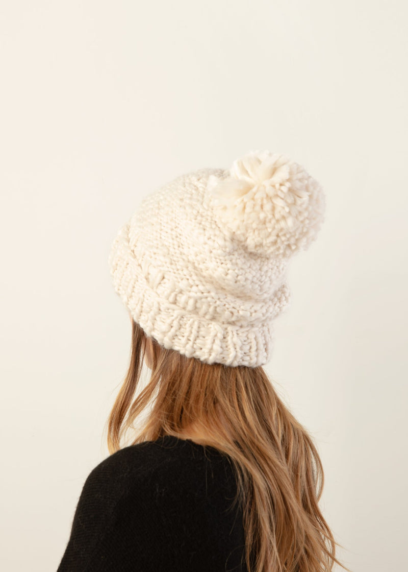 Basic Mango Yarn Pompom Hat