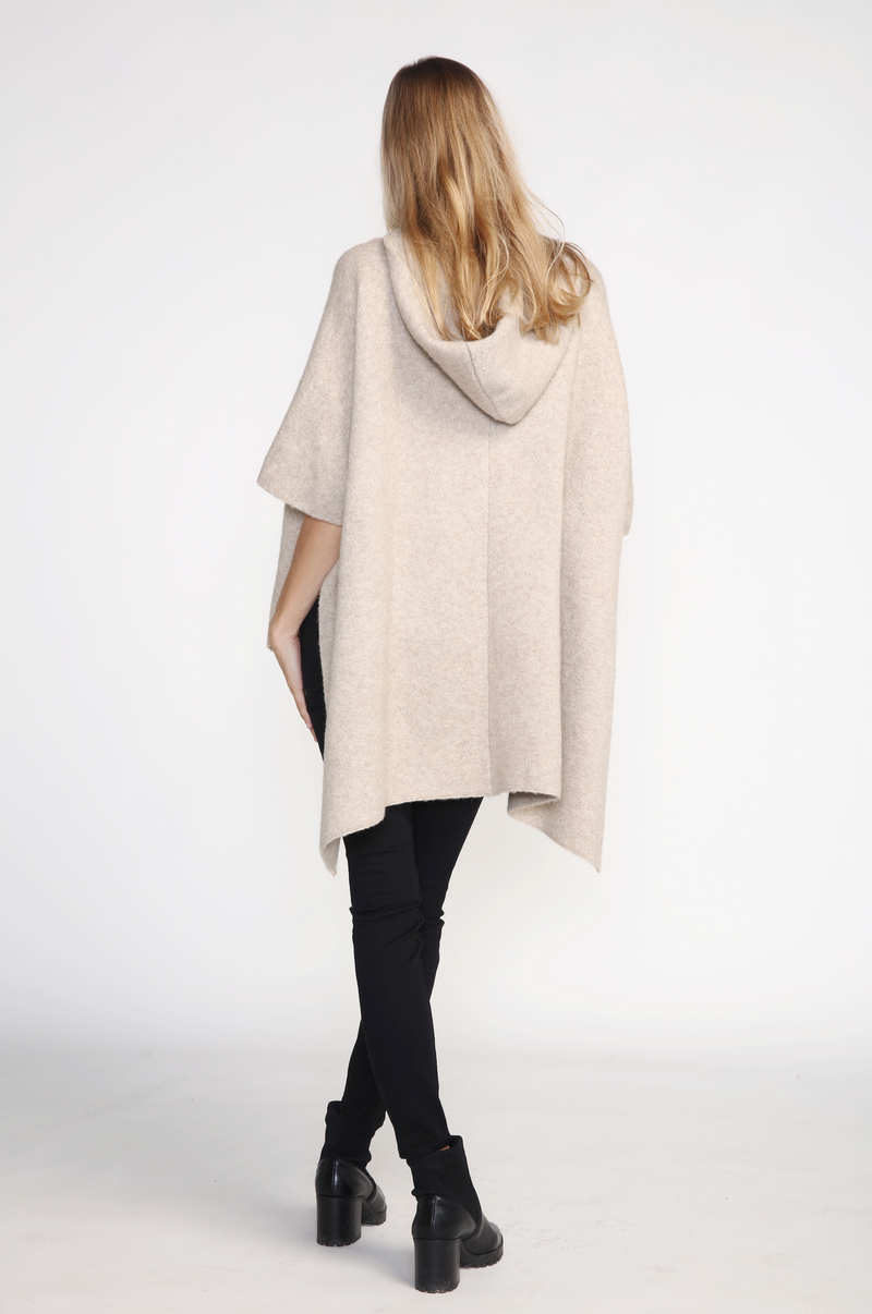 Hooded Pullover Poncho