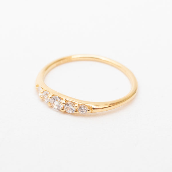 Gold Vermeil Tapered CZ Band