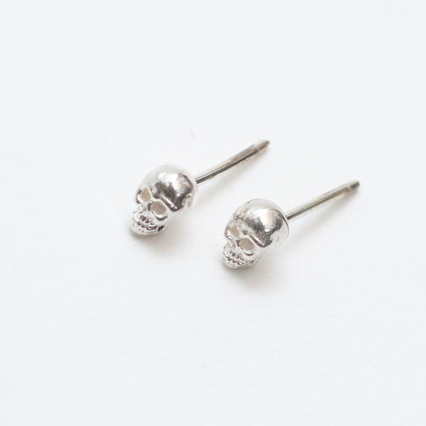 Silver Skull Studs