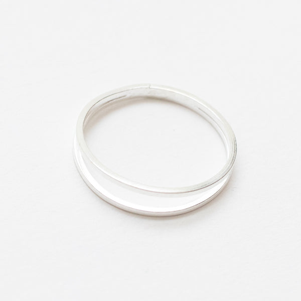 Thin Cut-out Silver Band