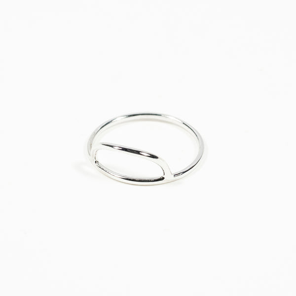 Silver Half Circle Thin Ring