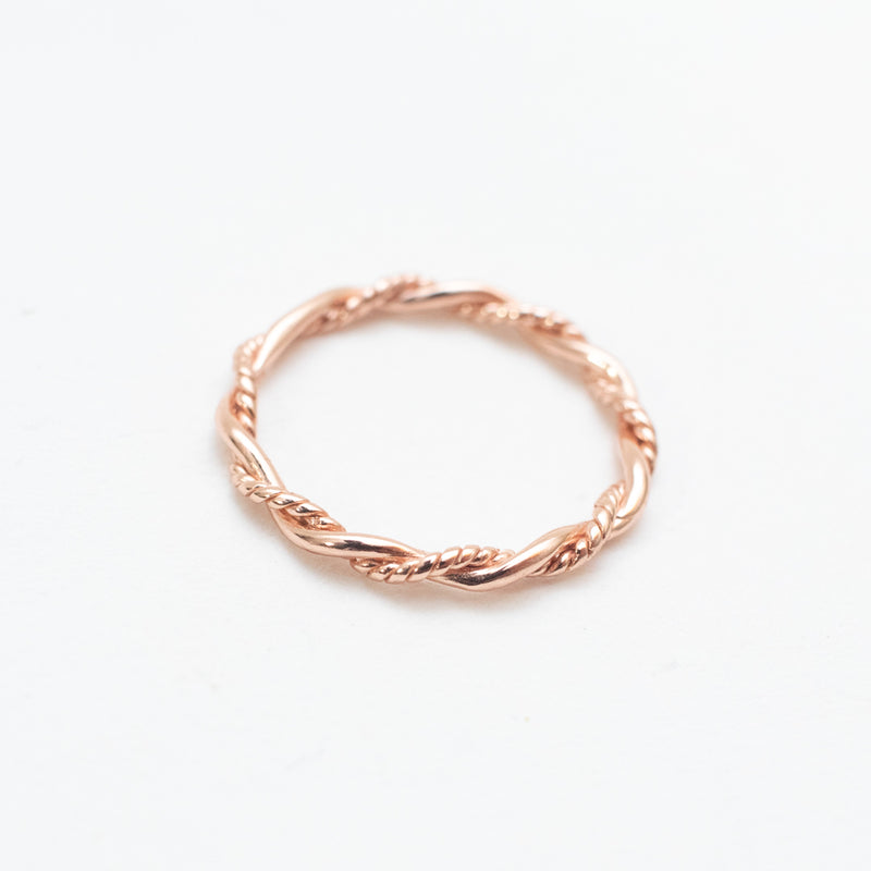 Rose Gold Plated Double Twisted Ring