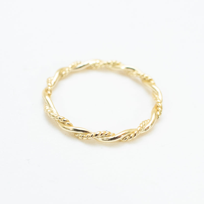 Gold Plated Double Twisted Ring
