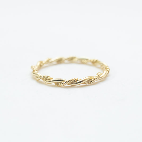 Gold Plated Double Twisted Ring