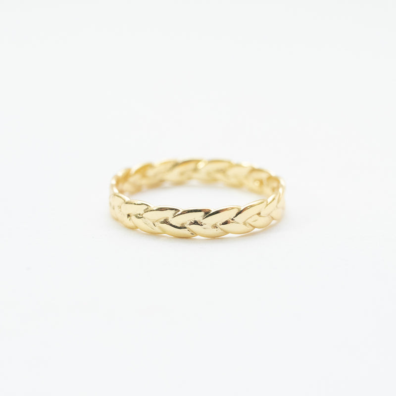 Gold Plated Braided Ring