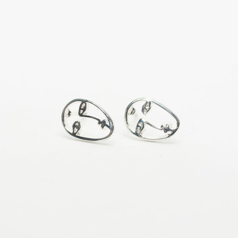 Silver Face Studs