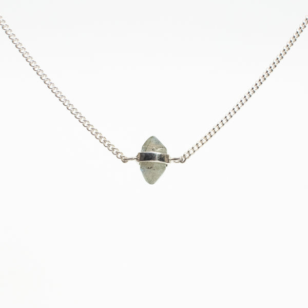 Silver Labradorite Wrap Necklace