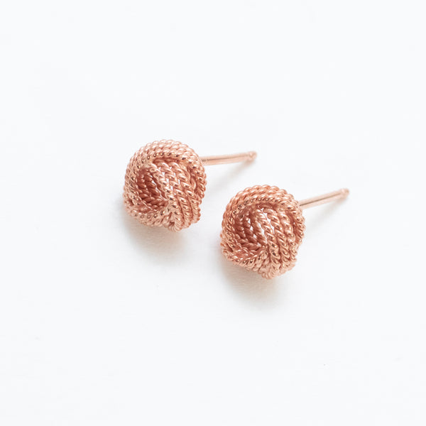 Tiffany knot discount earrings rose gold