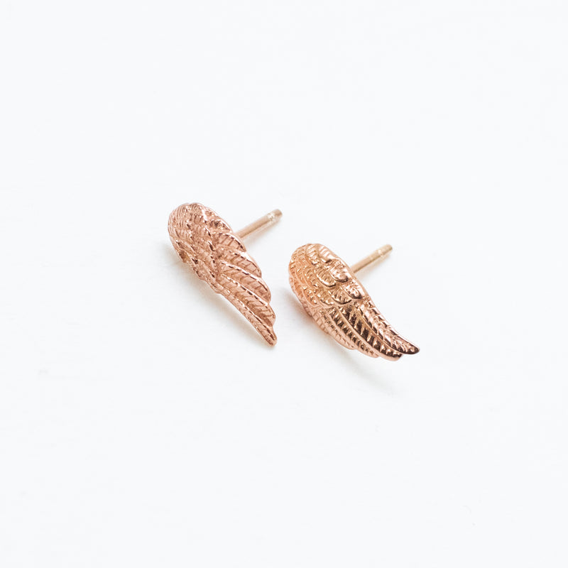 Rose Gold Vermeil Wing Studs