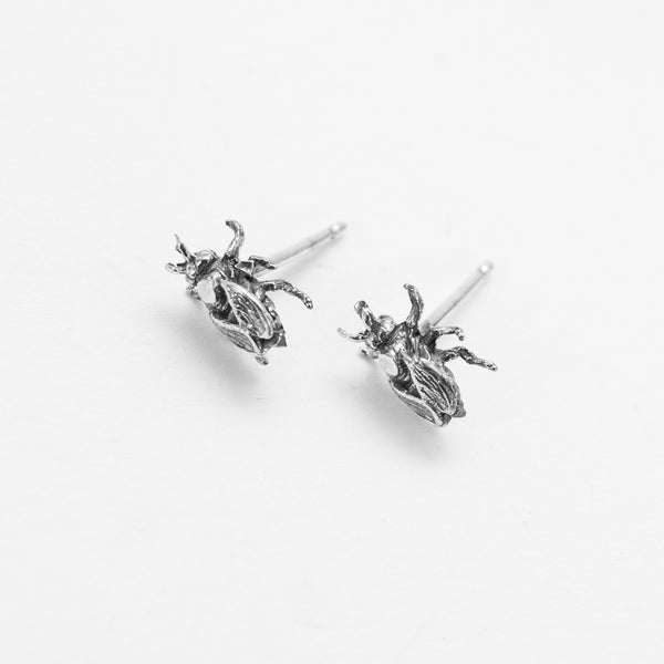 Silver Bee Studs