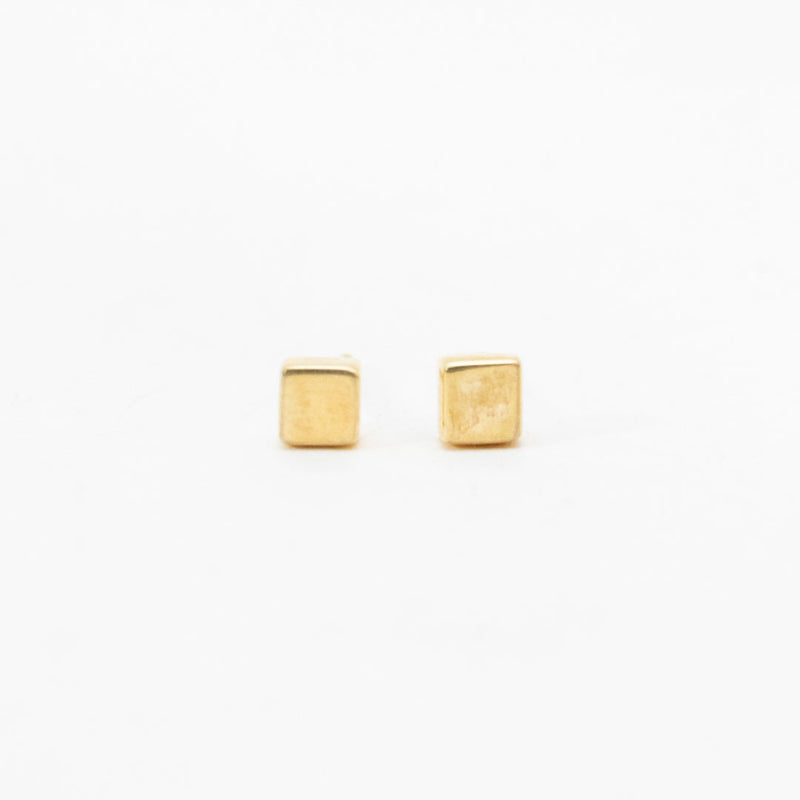 Gold Vermeil Extra Small Cube Studs