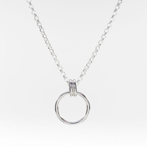 Silver Double Loop Necklace