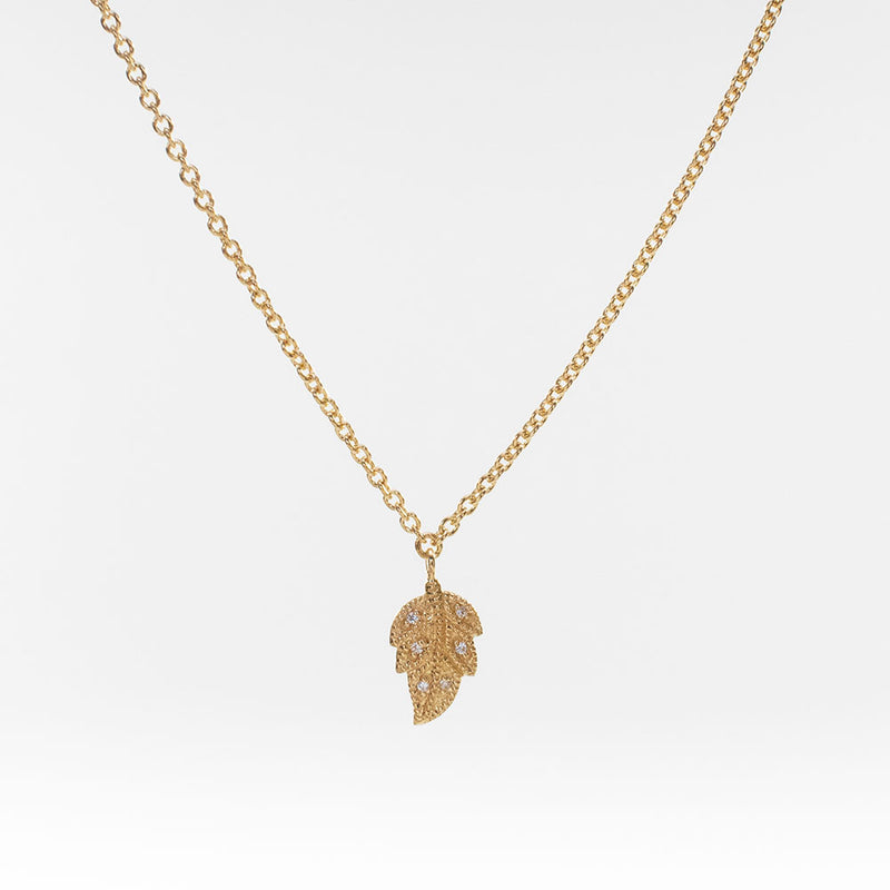 Gold Vermeil Leaf Necklace