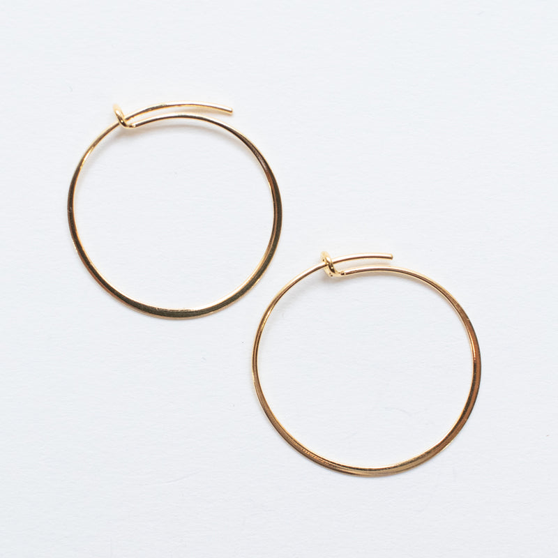 Thin Small Gold Vermeil Hoops