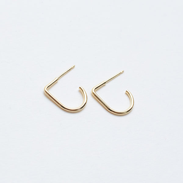 U Shaped Gold Vermeil Earring on Post