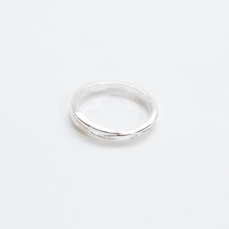 Silver 3 Band Twist Ring