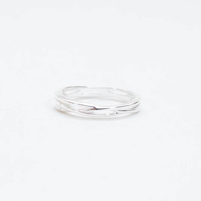 Silver 3 Band Twist Ring