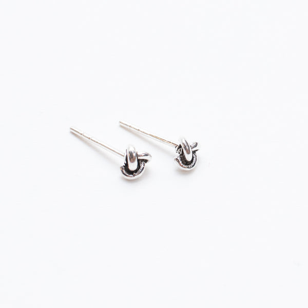 Silver Twisted Knot Studs