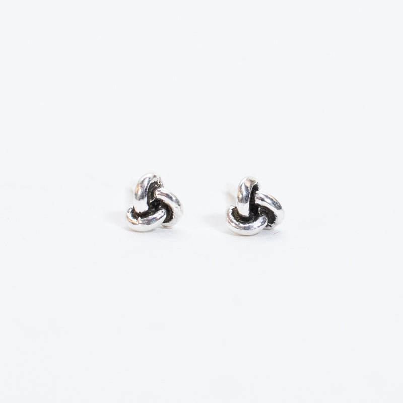 Silver Twisted Knot Studs