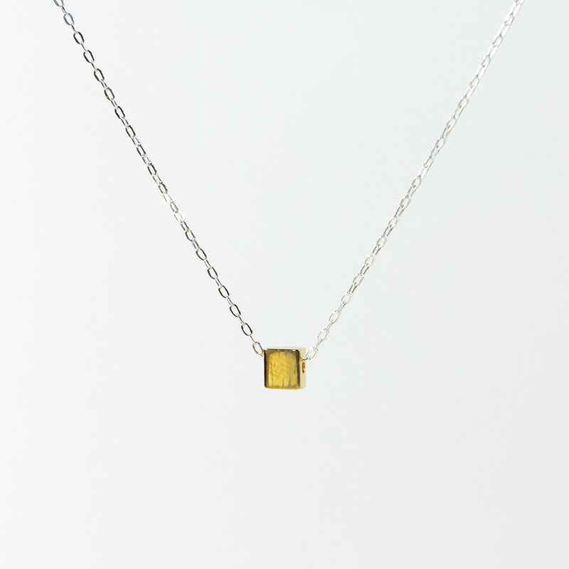 Gold Vermeil Box Necklace