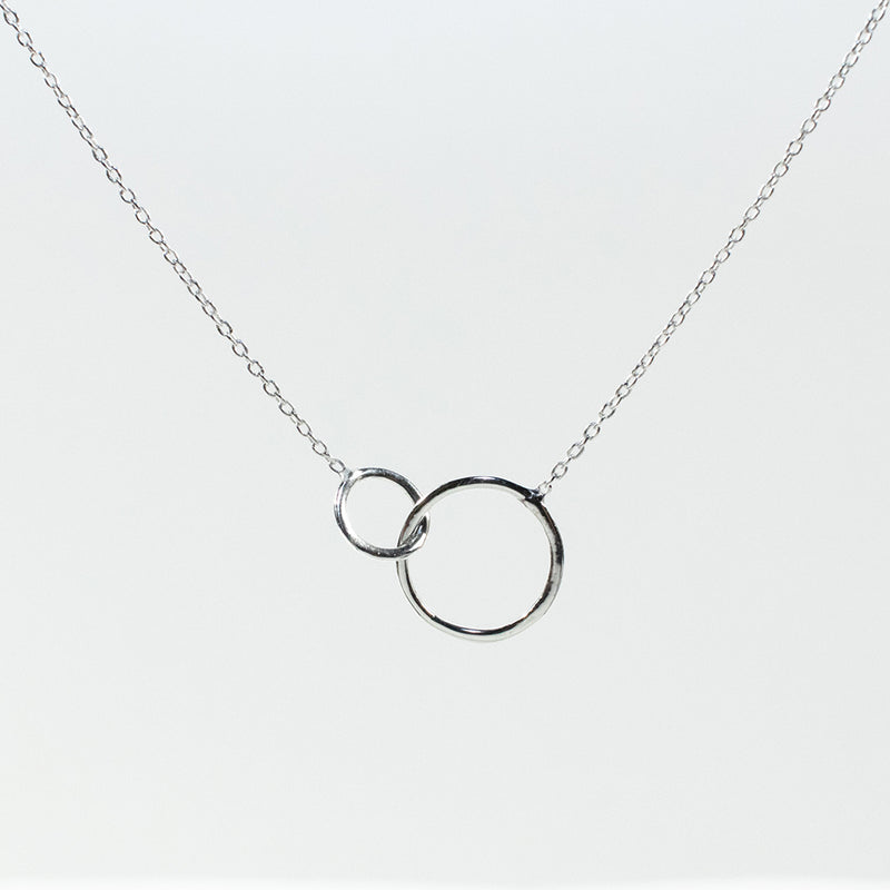 Silver Circle Loop Necklace