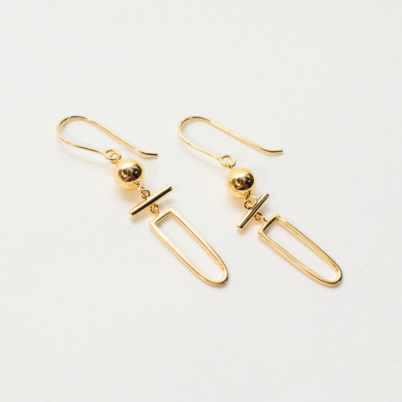 Gold Vermeil Mod Shapes Earrings