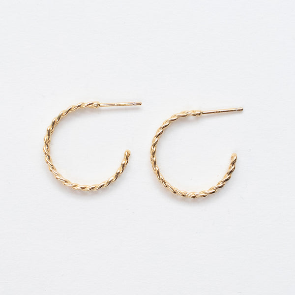Gold Plated Curb Chain Hoops
