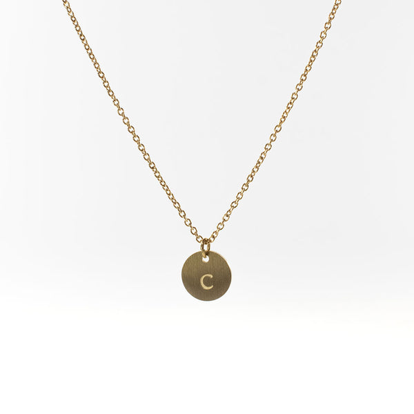 Lowercase Gold Initial Necklace