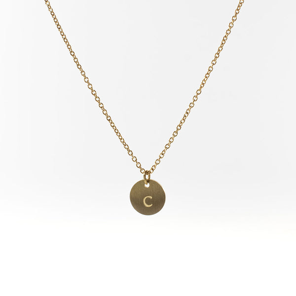 Lowercase Gold Initial Necklace Silver Lotus Winnipeg