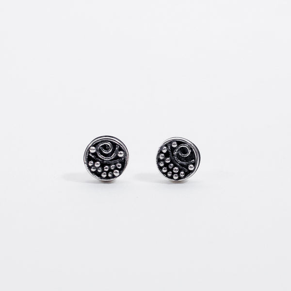 Silver Kebaikan Circle Studs